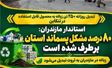 استاندار مازندران: ۸۰ درصد مشکل پسماند استان برطرف شده است